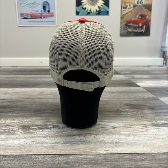 Vintage Signature Sportswear Red Mens‎ OS Ohio State Buckeyes Trucker Cap 80s - Picture 3 of 5